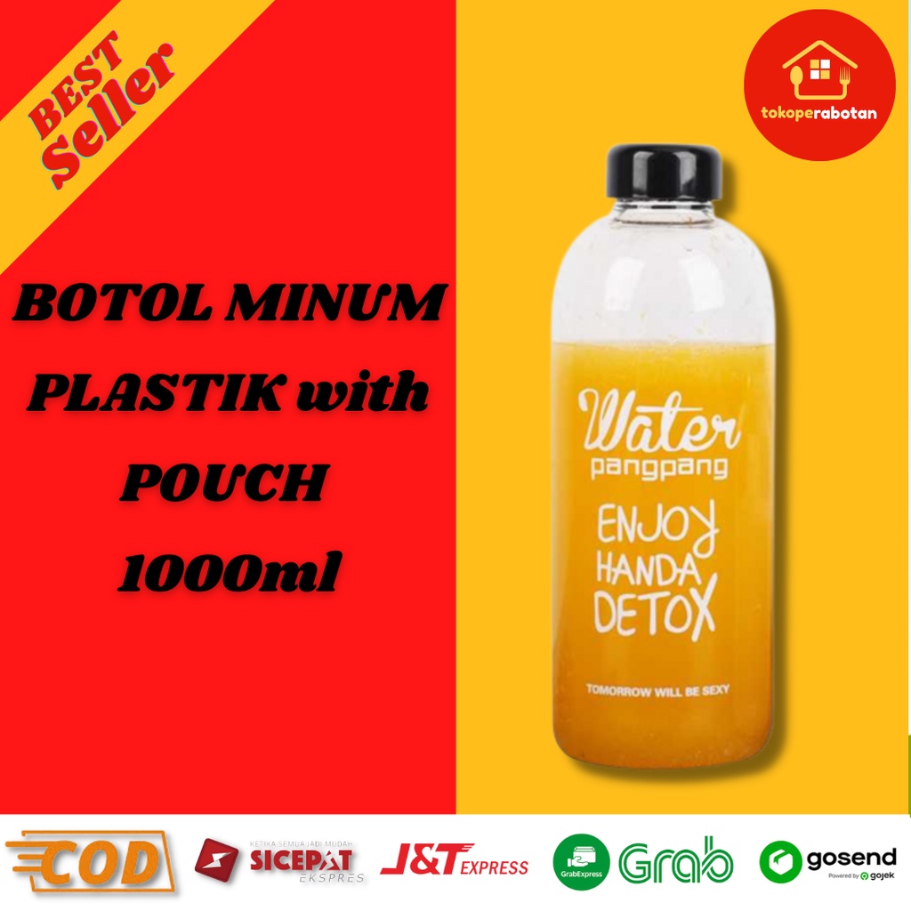 Thumbler Jus Botol Air Minum Anak Kecil Dewasa Botol Minuman Plastik 1000ml Besar