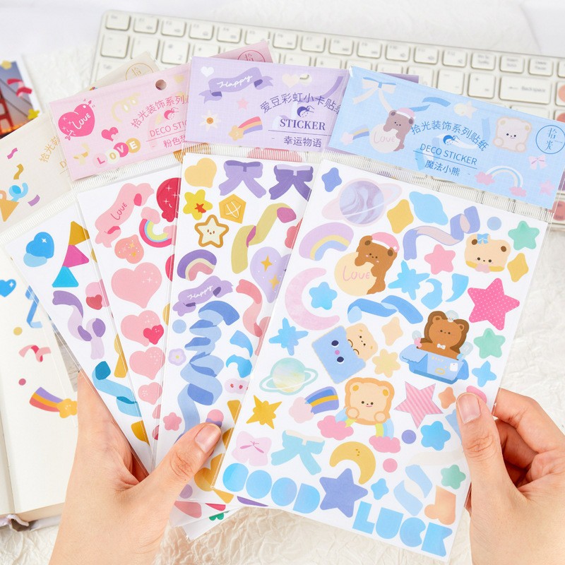 

HI290 Stiker Motif Ribbon Bear Cute Dekorasi Polaroid Foto