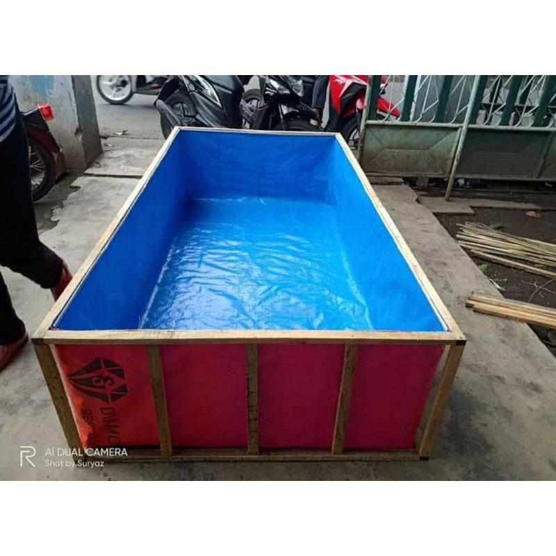 Kolam Terpal 2m x 1m tinggi 50 cm A8 / Kolam terpal kecil / Terpal kolam mini