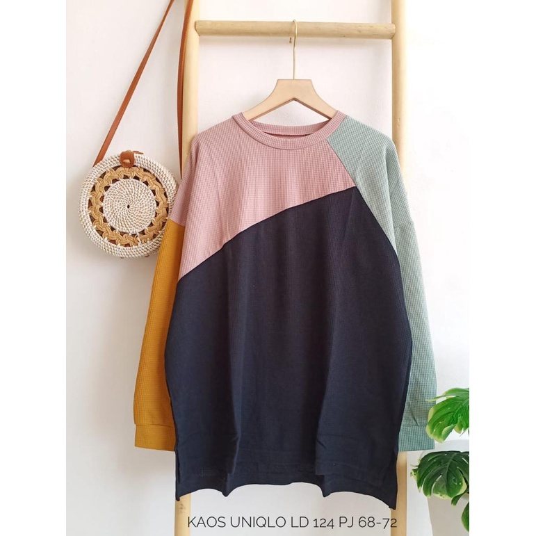 Kaos Panjang Wanita Asimetris