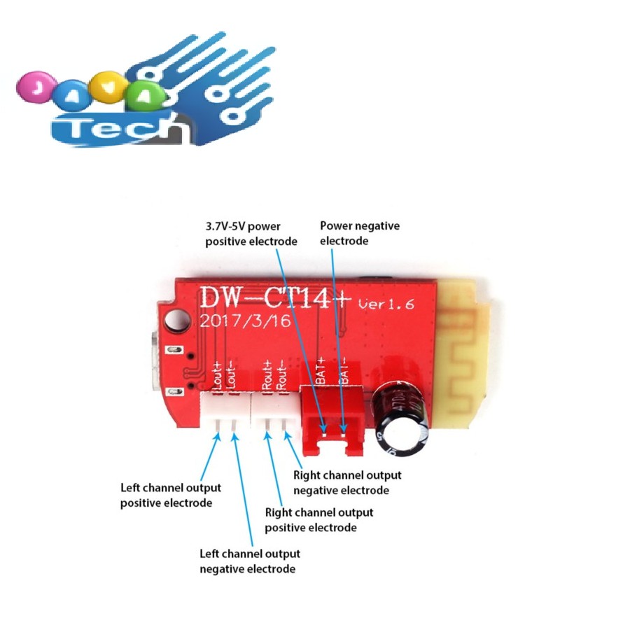 Modul DW-CT14+ JC-B5W2 Micro Mini Bluetooth 4.2 Stereo Amplifier Board