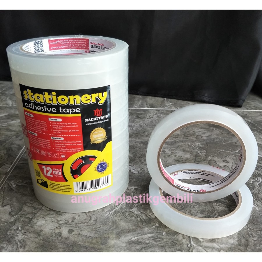 

Isolasi kecil / Stationery tape NACHI 12 mm x 72 yard dan 24mm x 100 yard (per 1pcs)