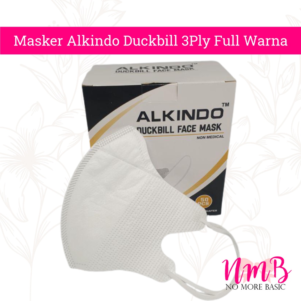 Masker Alkindo Duckbill Full Warna Garis 3ply Isi 50 Face Mask 3 Ply Medical Mask Anti Virus