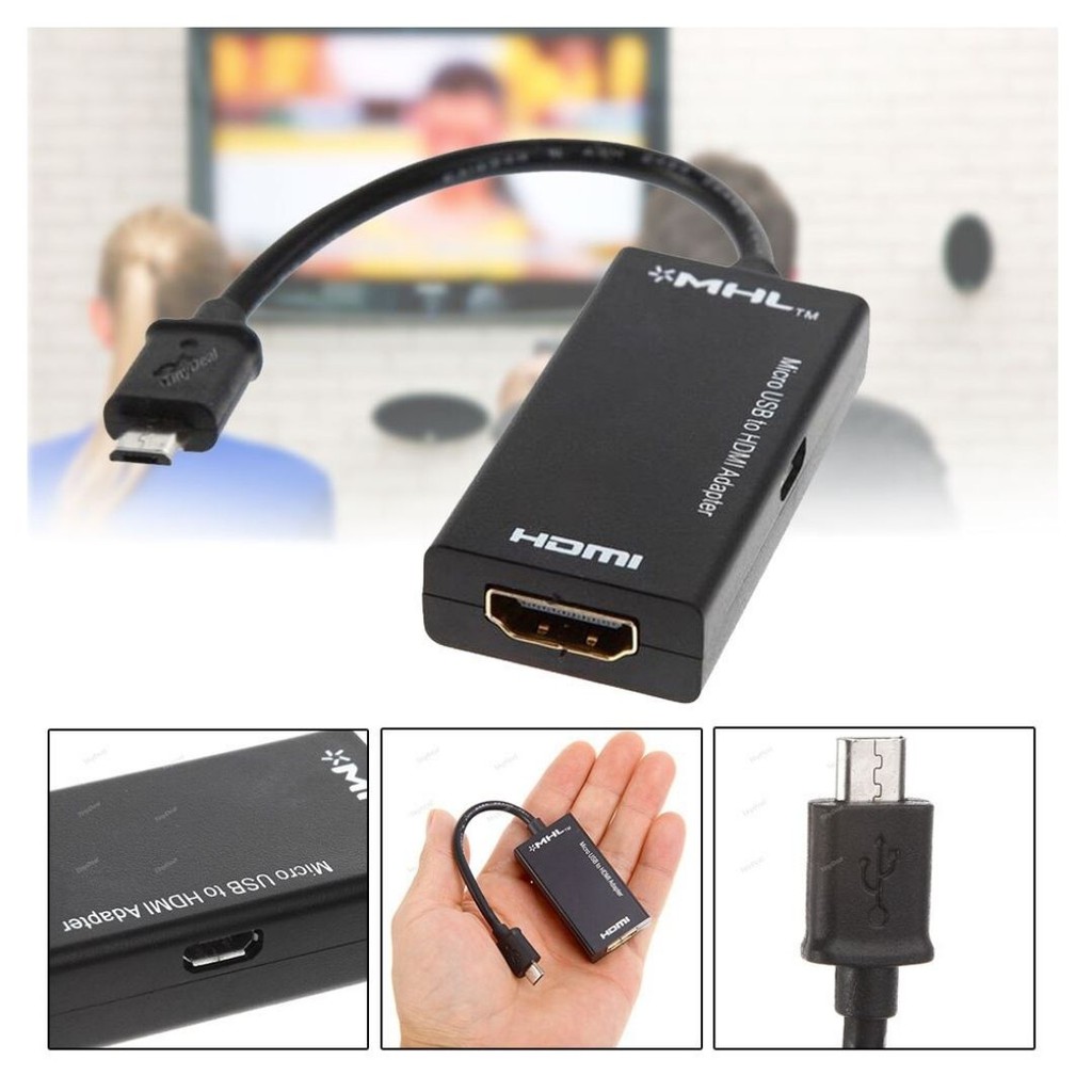 Kabel Adapter Konektor Converter Micro USB Ke HDMI MHD 111158