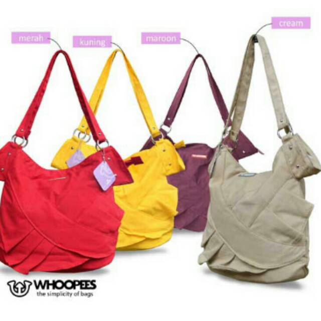 Tas Wanita Whoopees 5033 Shoulder Hand Tote Bag Cantik Lucu Unik Cewek Cewe Branded Import Batam Ori