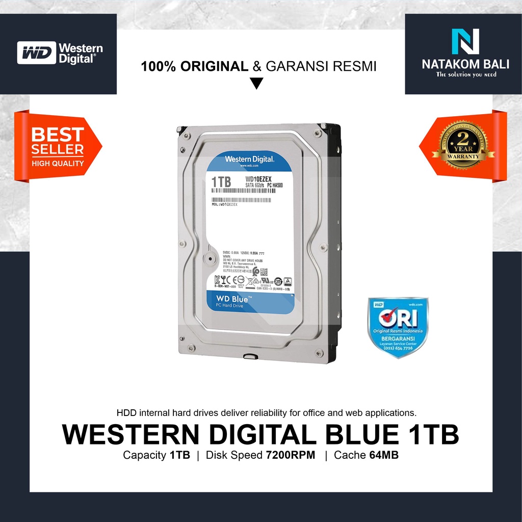 HDD INTERNAL PC WD BLUE 1 TB
