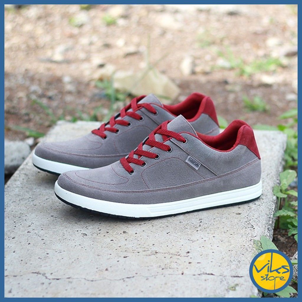 Sepatu Sneakers Pria Cowok Tali Style Casual Distro Kuzatura Original Suede Lokal Premium Elegan