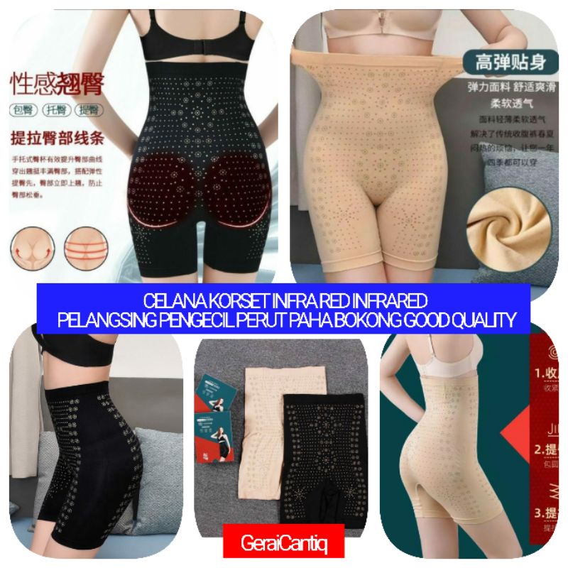 KUALITAS BAGUS MISHOU KORSET CELANA PELANGSING INFRARED INFRA RED PERAMPING PERUT ORI