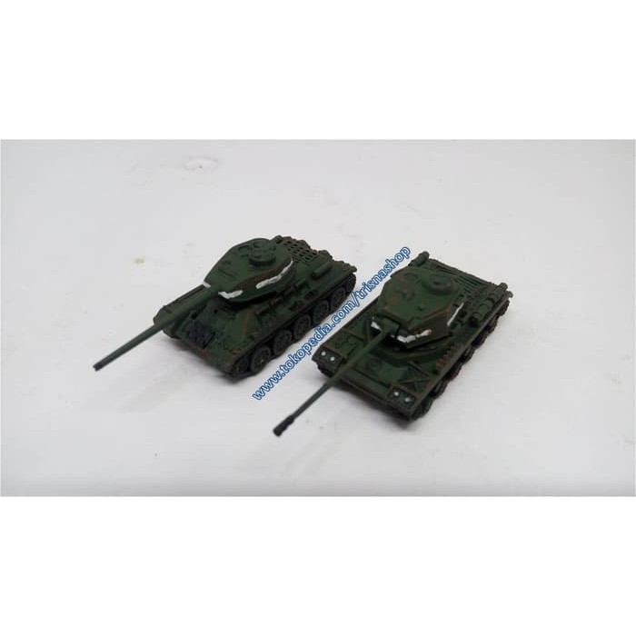 Miniatur Tank - Diecast Kapal Perang - Diecast Mobil Perang 1/144 Tank T-34-85 & Is-2 Airbrushed