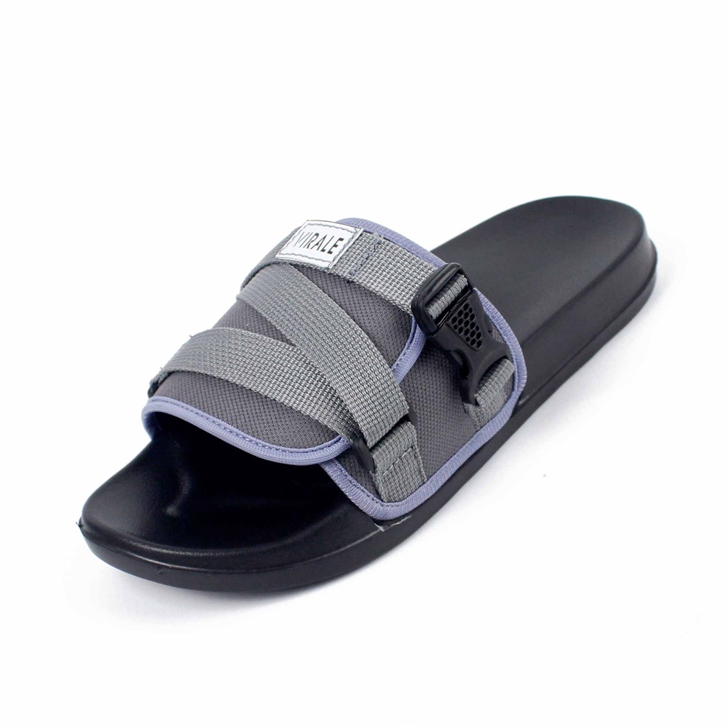 Sandal Slide Pria Wanita Casual Model Distro SWH PL 01 Abu