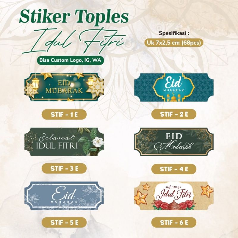 

Stiker label toples kotak hampers lebaran ramadhan idul fitri