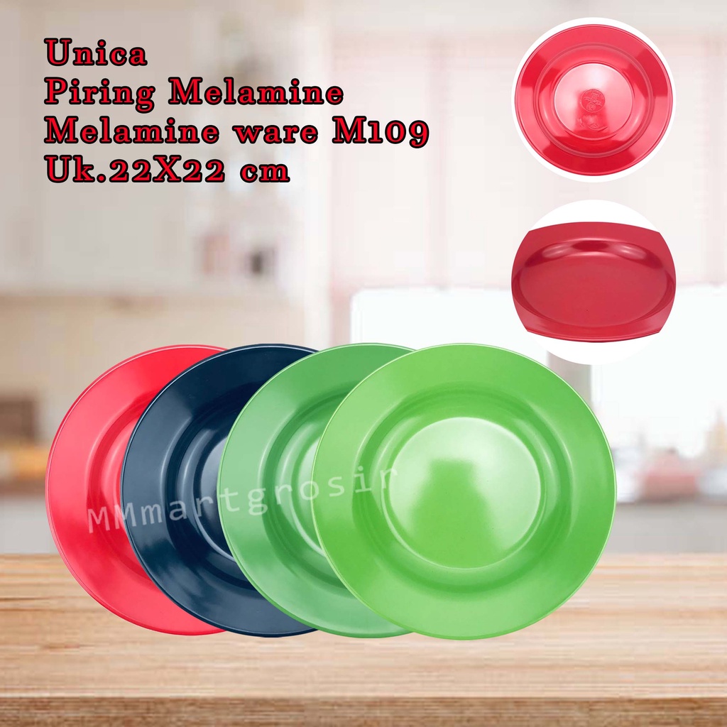 Unica / Piring Melamine / Melamine ware / M109 / Uk.22X22 cm