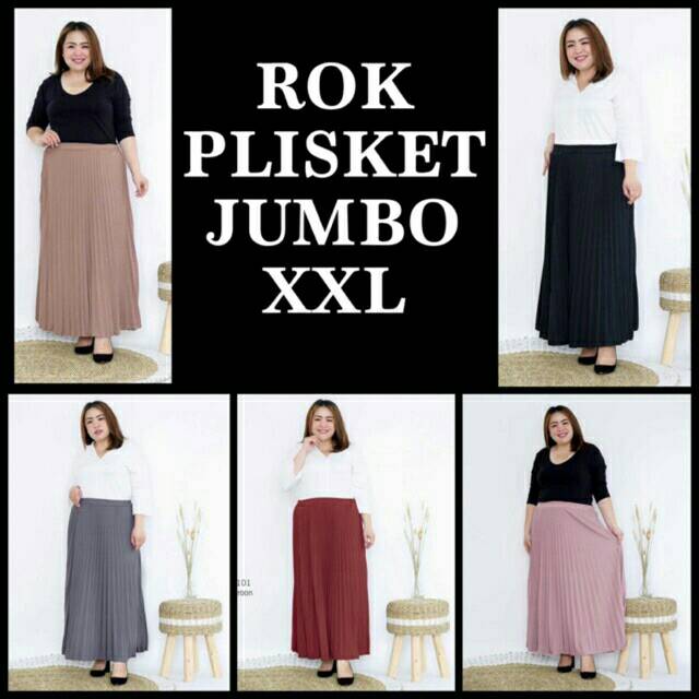 Rok plisket jumbo xxl