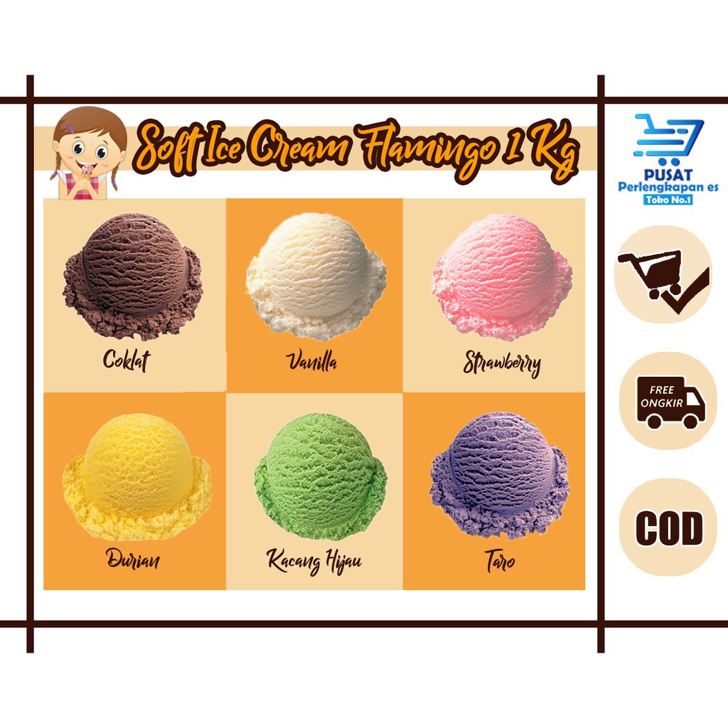 

BUBUK SOFT ICE CREAM / TEPUNG PONDAN COKLAT / DISTRIBUTOR TEPUNG ES CREAM / BISA COD