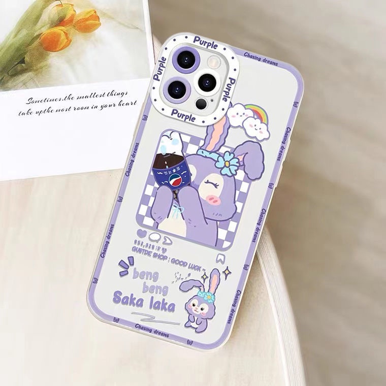 Soft Case Silikon TPU Motif Kelinci Untuk Iphone 13 12 Mini 11 10 Pro XS Max X XR 8 7 6 6S Plus SE 2020