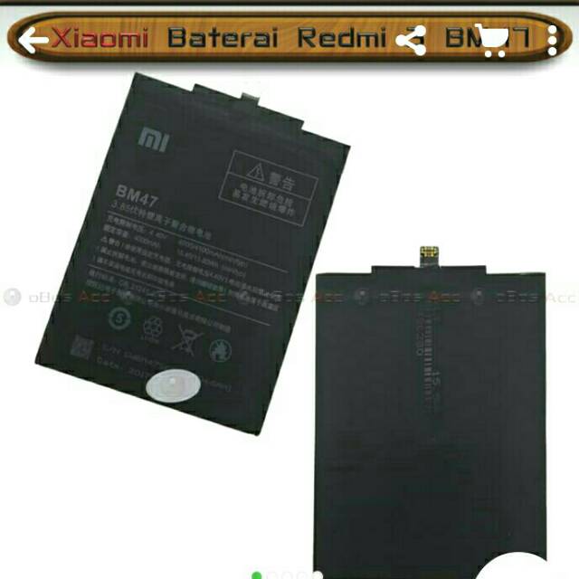 Baterai Xiaomi Redmi 3 Redmi 4x Redmi 3 BM 47