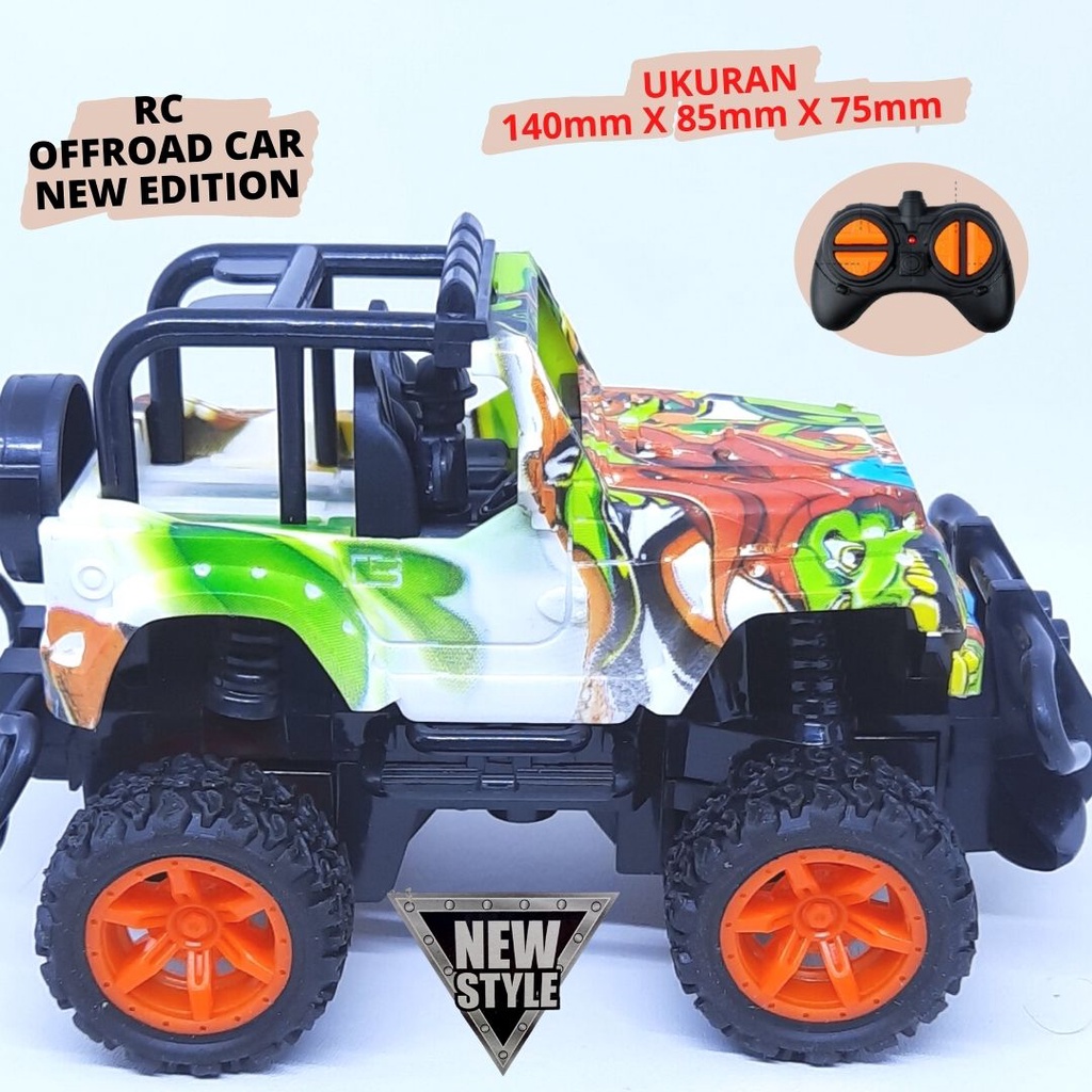 Mobil Remote Control Polisi Suv Offroad Jeep Super Speed  New Edition | Rc Mini Car Tahan Banting