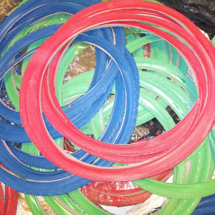 Unik Ban LUAR 26 x 150 GENIO Sepeda ukuran 26 x 1.50 WARNA HIJAU BIRU MERAH Berkualitas