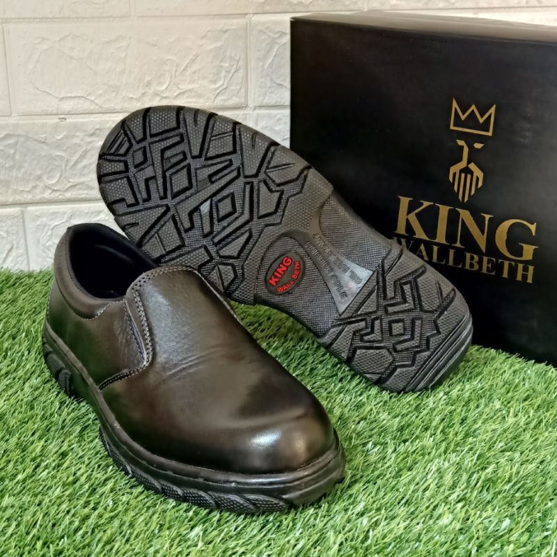 HOT DEALS SEPATU SAFETY BOOTS KING WALLBETH SLIP ON 100% KULIT ASLI HOME INDUSTRI CIBADUYUT BANDUNG