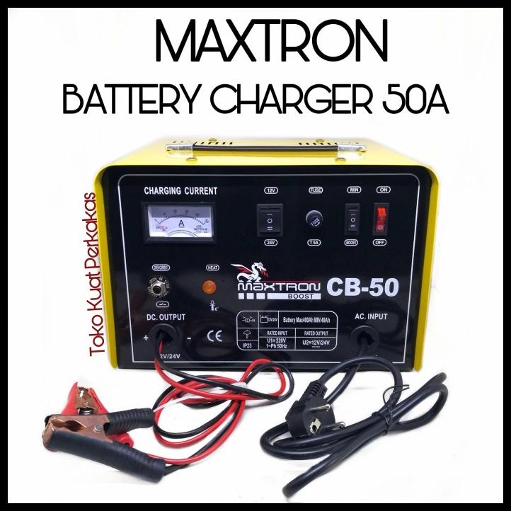Battery Charger Maxtron Cb50 50A Battery Charger Aki Mobil Dan Motor