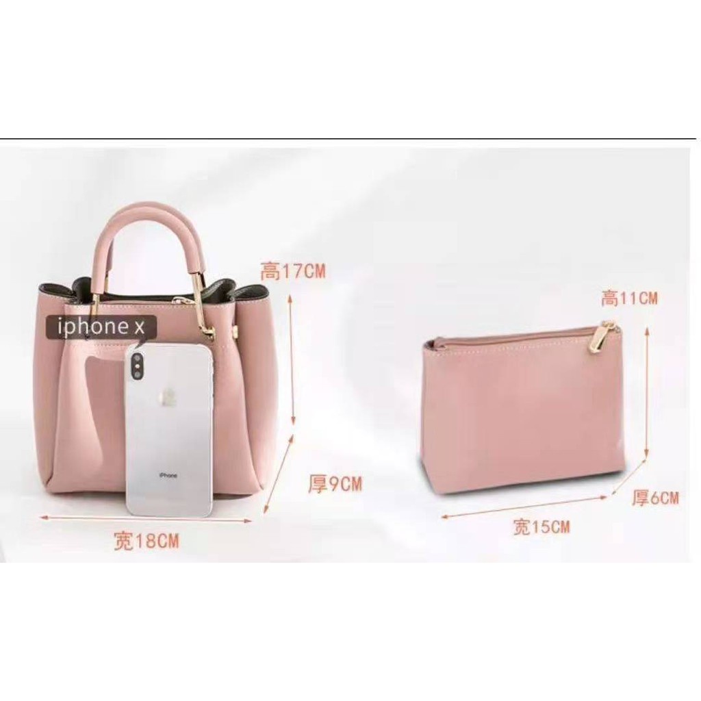 Tas Import Wanita Fashion Korea Style - Tas Selempang Zar4a  - Tas Bahu Mini include pouch #003