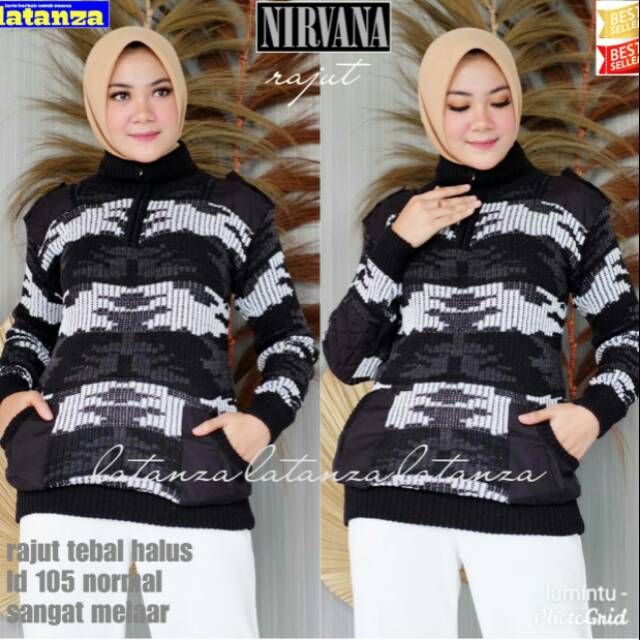 Sweater rajut tebal cewek nirvana