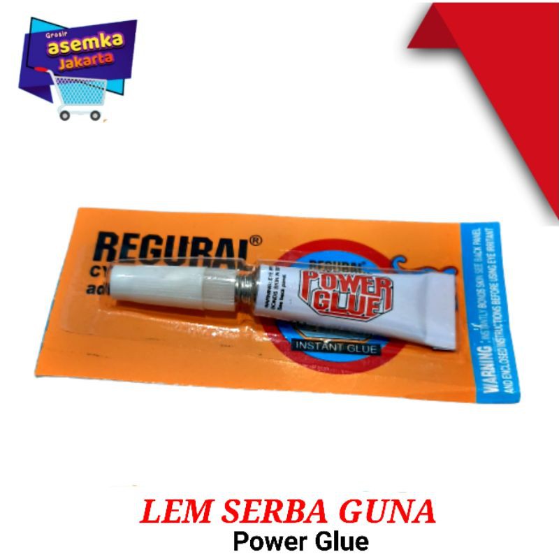 Lem serbaguna | 12pcs | Lem power Glue | Lem Perekat Besi karet plastik kayu grosir