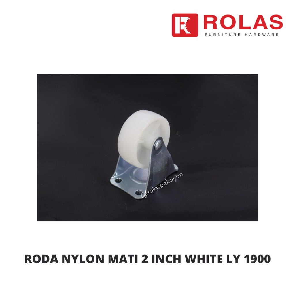 RODA NYLON MATI 2 INCH WHITE LY 1900 / RODA NYLON PUTIH