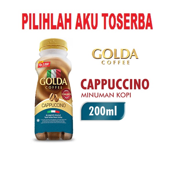 GOLDA Minuman Kopi CAPPUCCINO 200 ml - ( Harga paket isi 6 botol )