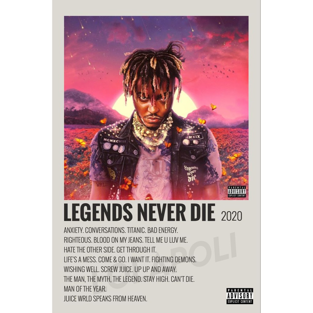 Poster Cover Album Legends Never Die - Juice WRLD