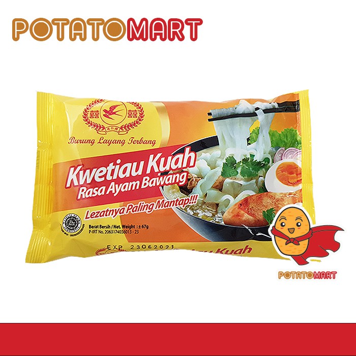 

Burung Layang Terbang Kwetiau Kuah Instant Rasa Ayam Bawang 67 gr