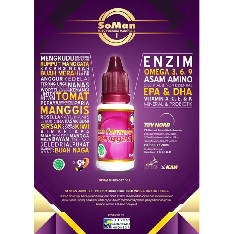 SOMAN 1 (SOZO FORMULA MANGGATA) 15 ML - ED 11/2024