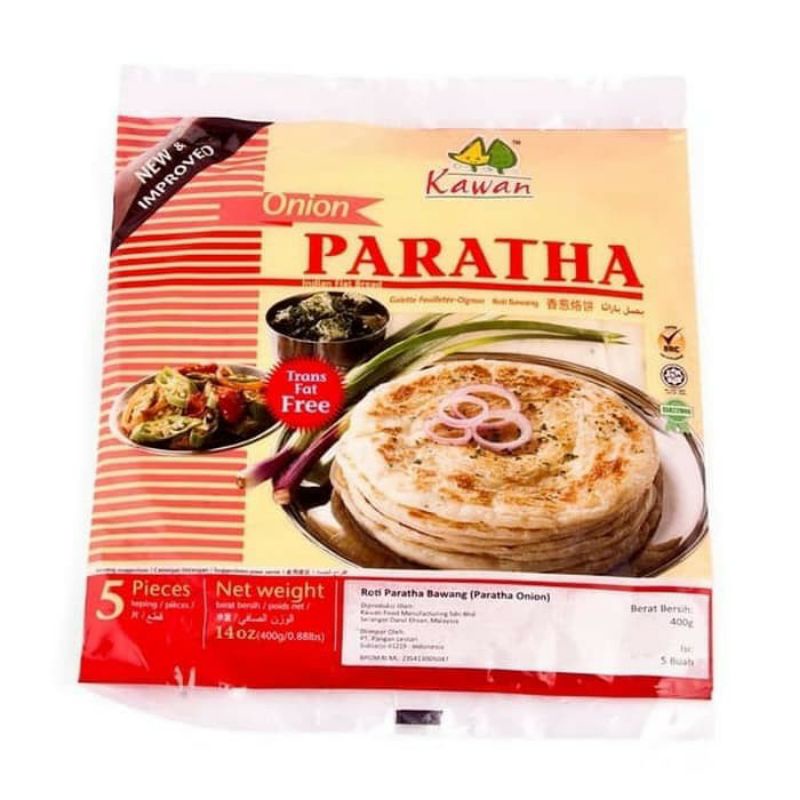 

KAWAN Roti Paratha Onion / Bawang 400 gr isi 5 Buah