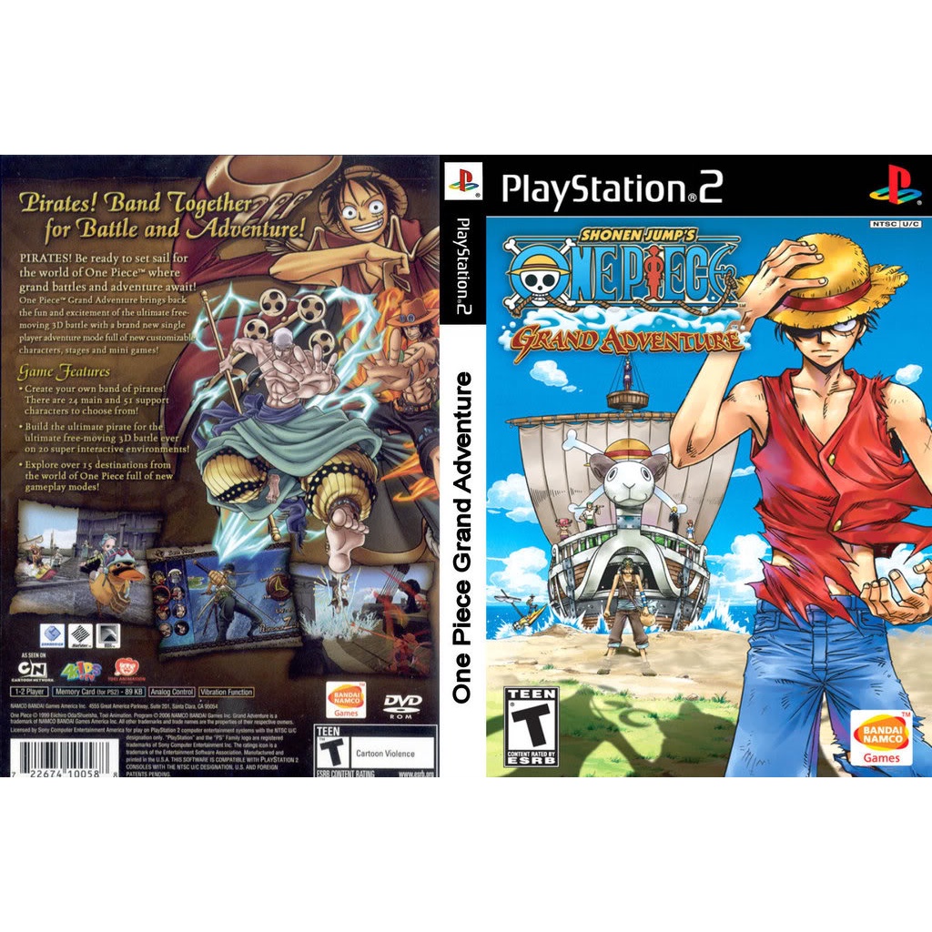 Kaset game ps2 one piece grand adventure