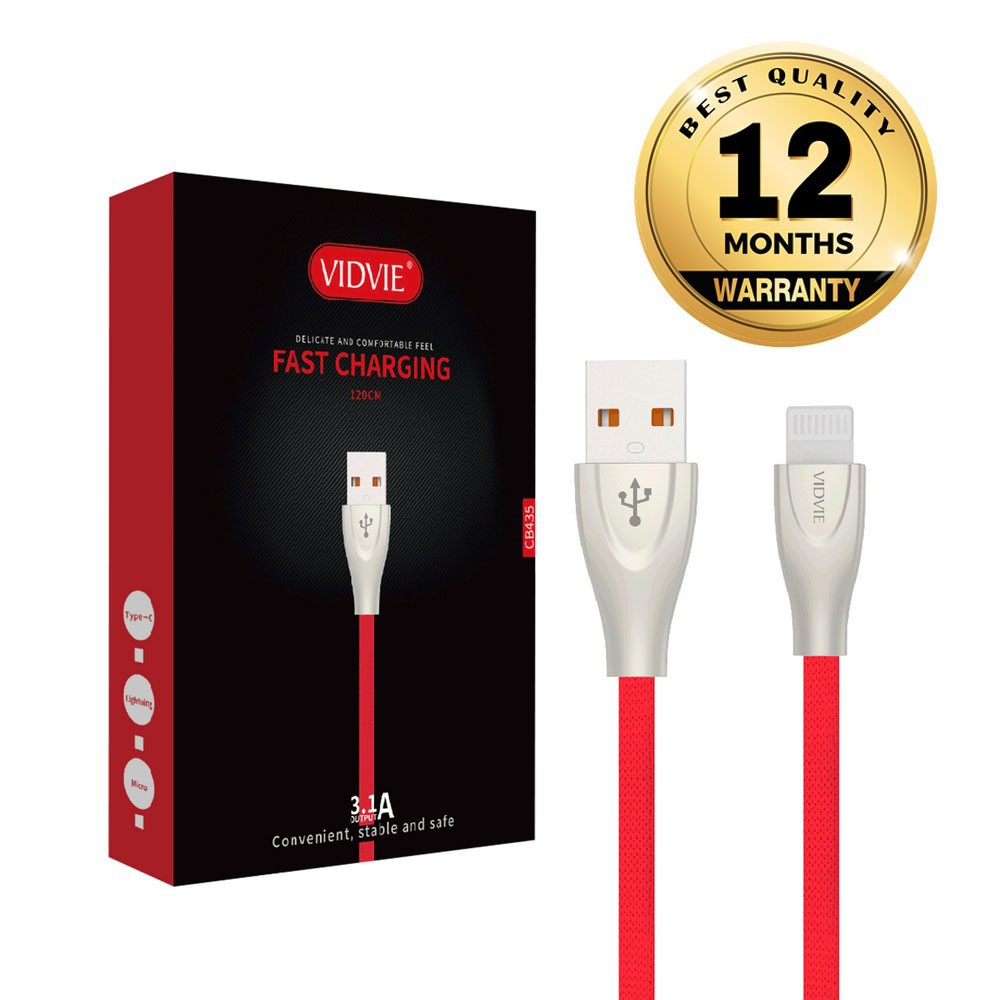 Cable charge VIDVIE iphone CB435 i5 Fast Charging 3.1A - Kabel data Usb lightning