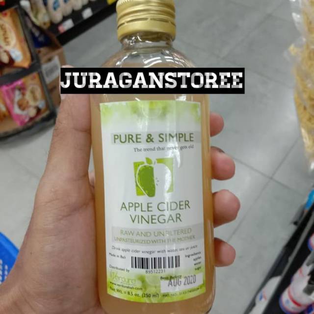 

Pure and simple apple cider vinegar 250 ml