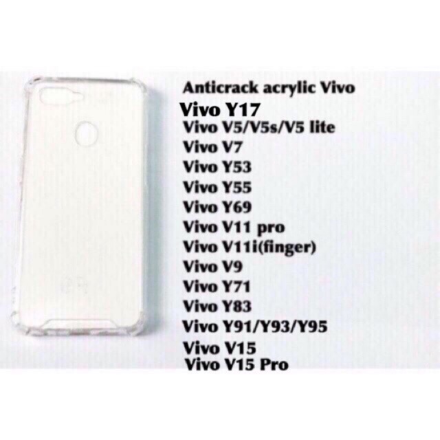 Case anticrack acrylic mika vivo V7 y69 v5 v5s V9 Y55 Y71 ...