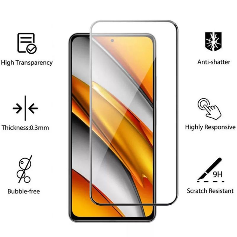 TEMPERGLASS XIAOMI POCO F3 FULL COVER 3D SCREEN PROTECTOR TEMPERED GLASS