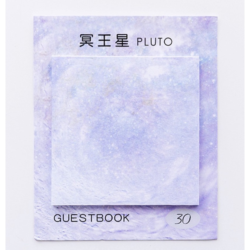 Sticky Note Lucu Post It Note Memo Kertas Tempel Note Tempel Sticky Notes Transparan Galaxy Gradient Gradasi Planet Scrapbook Jurnal Label Index Catatan Sekolah Kantor Office Deco Cute Lucu Imut-Pluto