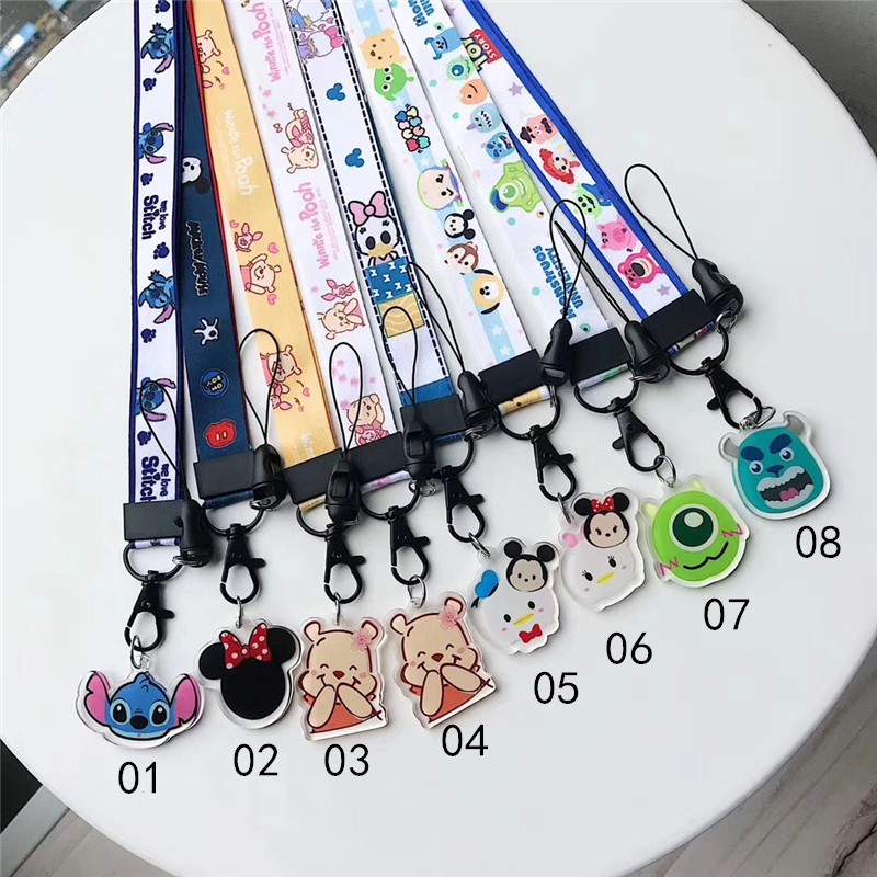 A Cartoon Pendant + A Nylon lanyard can be used as a Phone ID Badge Camera band