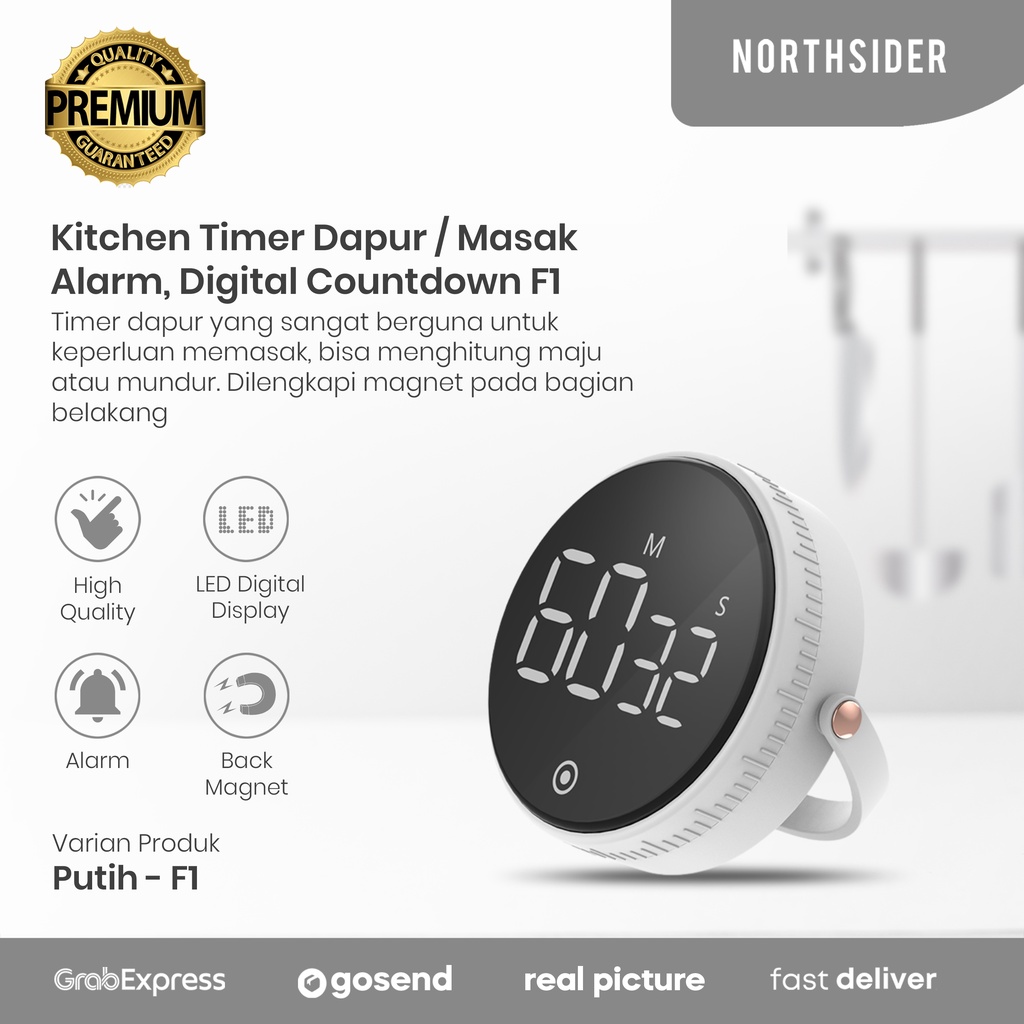 KITCHEN TIMER DAPUR - MASAK | HEYO ROTATION DIGITAL COUNTDOWN