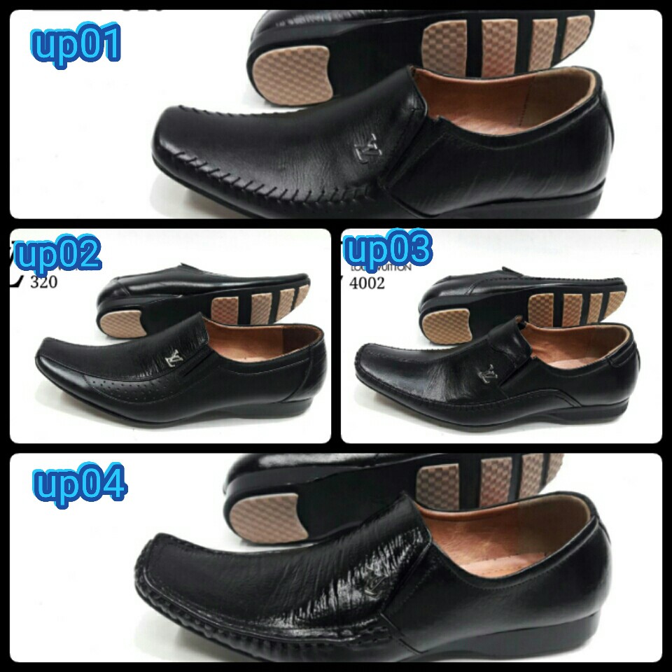 Sepatu Pantofel Pria Kulit Asli Sapi Louis Vuitton Kerja Kantor Formal Pesta Cowok Murah