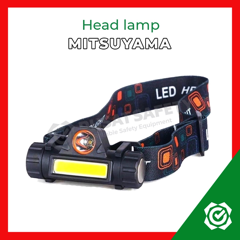 HeadLamp Mitsuyama MS-1922 Lampu Senter Kepala Sorot Jarak Jauh Dekat