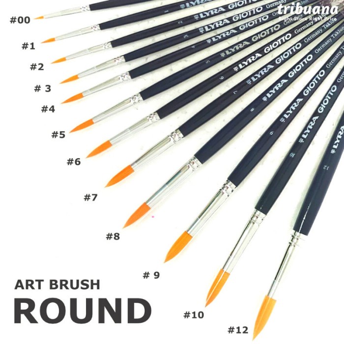 

Lyra Giotto Taklon Art Brush Round/Kuas Lukis Round (satuan) - 0