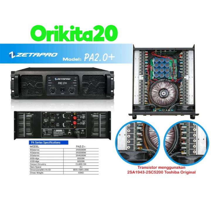 Power Amplifier Zetapro PA 2.0 PA2.0+ PA 2.0 Plus GB Class Original
