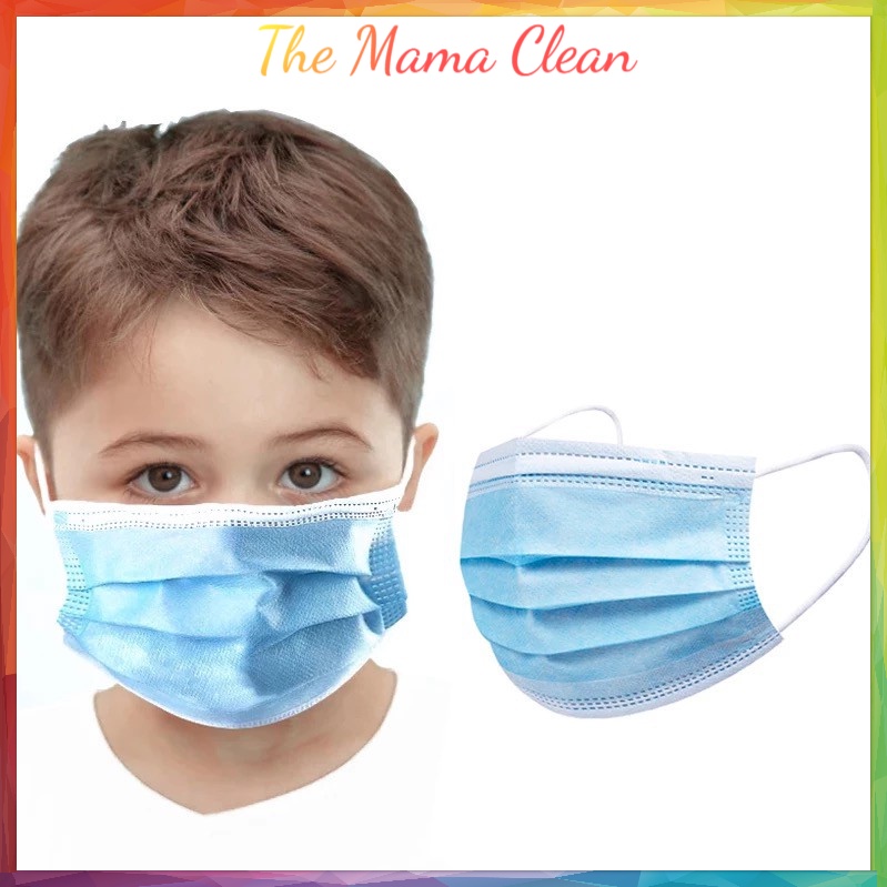 MASKER ANAK POLOS 3PLY 50 PCS/BOX