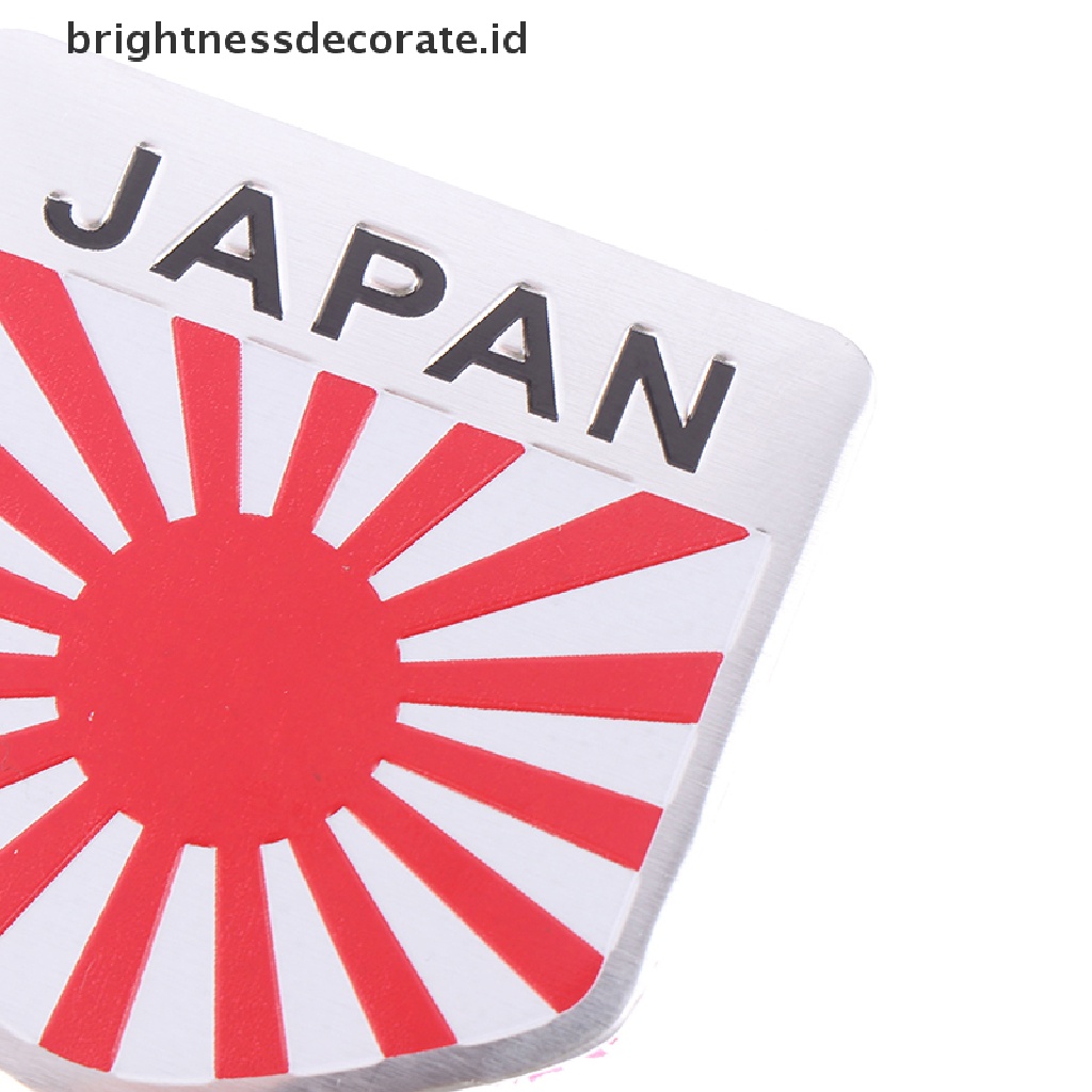 [birth] 1Pc Japan flag logo emblem alloy badge car motorcycle decor stickers [ID]