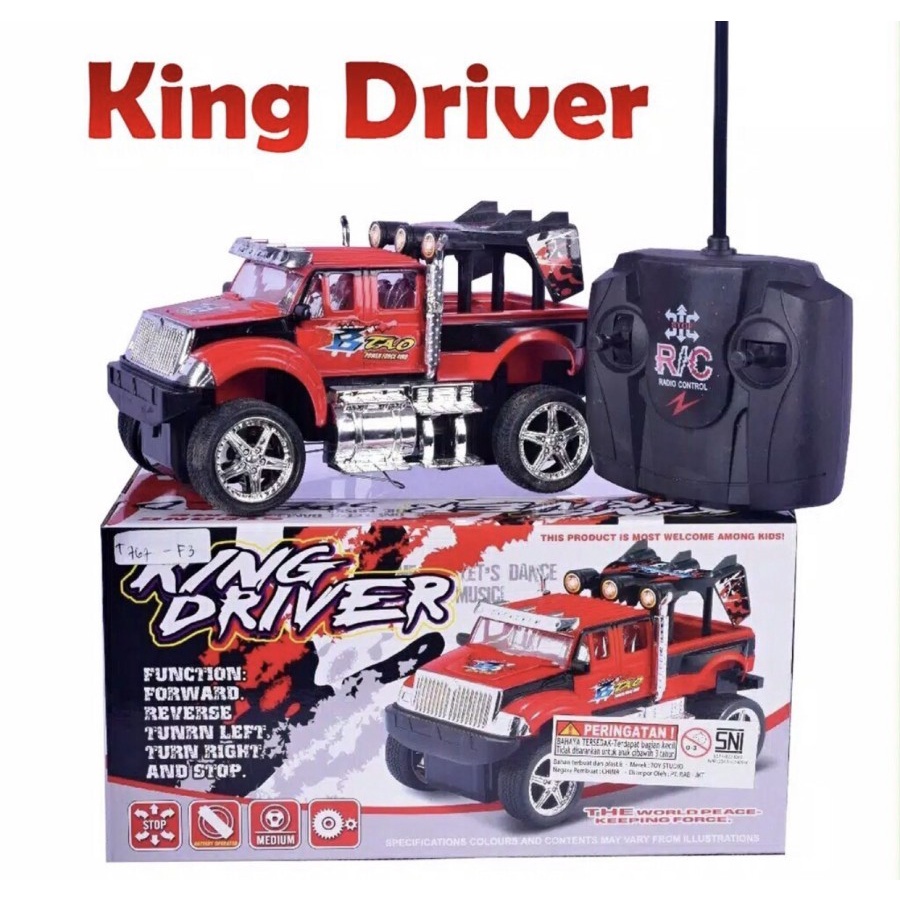 M183 Mainan Mobil RC Jeep KING DRIVER Truck Remote Control Toys untuk anak