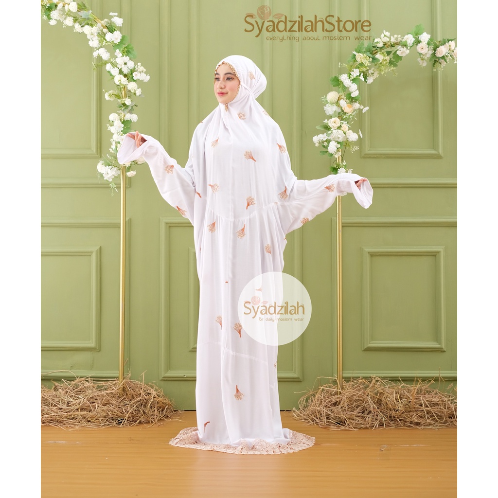 SYADZILAH - Mukena Terusan Bordir Elegant Katun Rayon