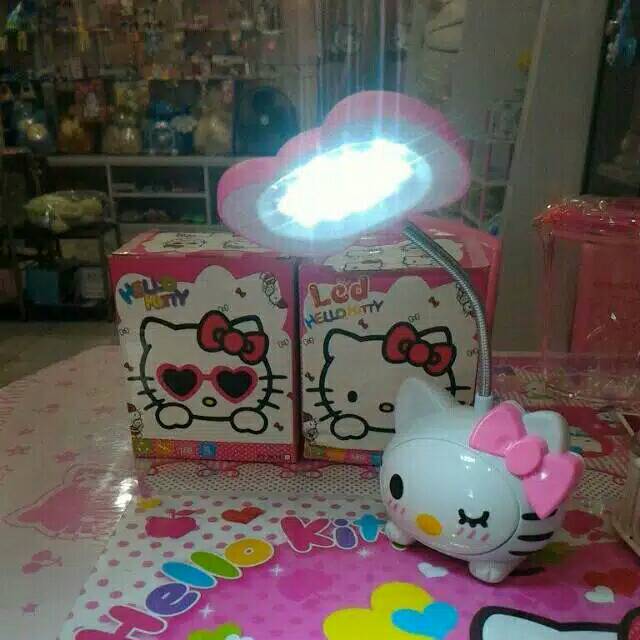 Lampu meja belajar kitty , lampu led kitty , lampu cas kitty , lampu belajar kitty